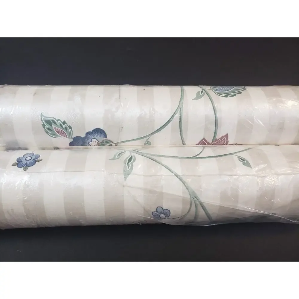 (JL) VTG Silk Showcase Wallcovering Solid Vinyl Wallpaper 56214 B Lot of 2